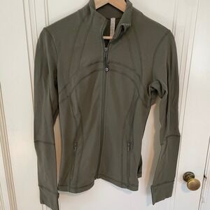 Lululemon Define Jacket Luon Olive Army Green Full Zip Size 8
